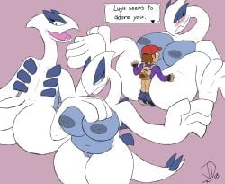 anthro big_ass big_breasts bigger_female chubby_anthro chubby_female lugia pokemon pokemon_(species) pokephilia size_difference smaller_male virus_lewds