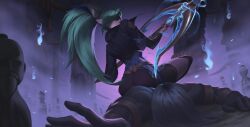 ass big_butt blindfold dominant_female domination elf_ears femdom league_of_legends sitting_on_person spirit_blossom_series spirit_blossom_vayne thick_thighs thighs vayne