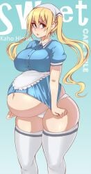 bbw belly_overhang big_belly big_breasts big_butt big_female blend_s blush chubby chubby_female embarrassed fat fat_ass fat_female fat_fetish fat_girl fat_woman fatty hinata_kaho kipteitei large_female obese obese_female overweight overweight_female panties plump pork_chop thick_thighs weight_gain white_panties