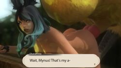 chocobo final_fantasy final_fantasy_xiv imminent_anal surprise_buttsex viera zoophilia zoophilia