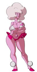 1girls alien alien_girl arms_crossed bikini breast_lift breasts cartoon_network diamond_authority gem gem_(species) large_hair nipple_bulge pink_diamond_(steven_universe) pink_eyes pink_skin slb steven_universe swimsuit thighs wide_hips