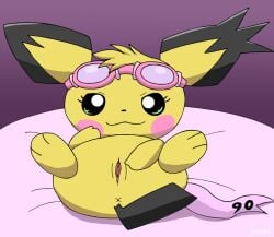 anus eyewear female generation_2_pokemon genitals goggles mammal mouse murid murine nintendo pichu pichu90 pink pokemon pokemon_(species) presenting presenting_pussy pussy rodent scarf solo sparkette_pichu spiky-eared_pichu