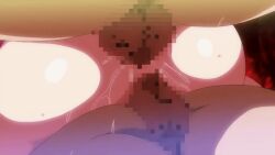 1girls 2boys animated ass big_ass bodily_fluids brother_and_sister censored curvy double_penetration fat_ass father_and_daughter female gif incest majuu_jouka_shoujo_utea mmf_threesome plump shiny_skin sweat threesome tomonoe_mizuki