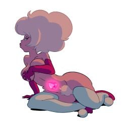 breasts cartoon_network covered_nipples covering_nipples diamond_authority gem_(species) nude pink_diamond_(steven_universe) pink_skin pubic_hair slb steven_universe thighs