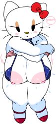 big_areola big_breasts big_nipples bra breasts cassettedream dream-cassette dress erect_nipples flashing hello_kitty hello_kitty_(character) hello_kitty_(series) hoshime huge_areolae huge_breasts huge_nipples kitty_white nipple_slip nipples pink_nipples sanrio shirt_lift talking_to_viewer transparent_background