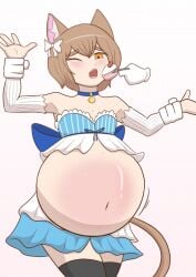 belly belly_expansion belly_stuffing big_belly bloated_belly cake expansion fat felix_argyle femboy force_feeding inflation male pancak3 re:zero_kara_hajimeru_isekai_seikatsu solo_focus struggling stuffed_belly stuffing wahffuru