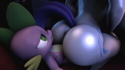 3d 3d_animation animated artist_skunkdude13 ass big_ass big_breasts big_butt breasts bubble_butt buttjob covered_buttjob dragon duo femdom friendship_is_magic hot_dogging huge_butt large_ass my_little_pony offscreen_character penis rarity_(mlp) source_filmmaker spike_(mlp) straight_hair