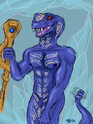 blue_skin humanoid hypnobrai kae94 lego markings ninjago nipples pecs red_eyes rise_of_the_snakes_(ninjago) serpentine_(ninjago) skales_(ninjago) snake