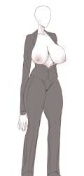 big_breasts breasts breasts_out creepypasta female nightmare_waifu rule_63 skullkidsak slenderman slenderwoman tagme