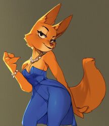 anthro bad_guys blue_dress diane_foxington dreamworks fox_ears fox_girl fox_tail punipaws the_bad_guys