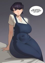 1girls asolhoe belly belly_button belly_button_visible_through_clothing big_breasts black_hair breasts busty child_bearing_hips clothed curvy curvy_body curvy_figure dark_hair female female_only figure fully_clothed hips huge_breasts komi-san_wa_komyushou_desu komi_shuuko large_breasts milf older_female text thick thick_thighs thighs translation_request wide_hips