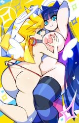 2023 2girls abstract_background absurd_res angel angel_wings areolae armpit armpits arms_behind_head arms_up artist_name ass bangs belly_button big_ass big_breasts blonde_hair blue_eyes bottom_heavy bottomwear breast_grab breast_size_difference breasts busty calves clothed clothed_female clothes clothing curvaceous curvy duo earrings eyelashes female female_only grin hair halo hi_res hoop_earrings huge_breasts humanoid incest krokobyaka large_areolae large_ass large_breasts legs_together legwear lesbian light-skinned_female light_skin long_hair looking_at_viewer looking_back looking_back_at_viewer multicolored_hair multiple_girls nail_polish navel nipples nude nude_female painted_fingernails painted_nails panties panties_only panty_&_stocking_with_garterbelt panty_anarchy panty_pull partially_clothed pose posing purple_hair red_nails removing_panties siblings sisters smile smiling smiling_at_viewer source_request stocking_anarchy stockings stockings_only stomach straight_hair striped_legwear striped_thighhighs teeth thick_thighs thighhighs thighs thong thong_pull three-quarter_portrait topless two_tone_hair underwear url very_long_hair voluptuous wedgie wide_hips wings yellow_background yuri