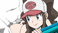 animated anon brown_hair brown_hair_female color colored edit edited hilda_(pokemon) pokemon puffy_hair tagme third-party_edit transparent_background w.t.dinner