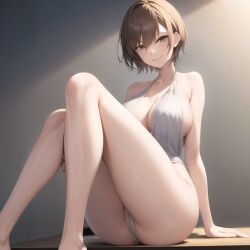 1girls ai_generated brunette female lanky long_legs nemus_waifu_generator pooplool short_hair sitting_down skinny_female sole_female solo solo_female tagme tall_female thin thin_arms thin_female