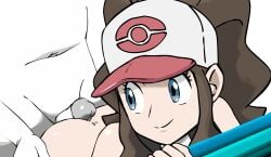 animated anon brown_hair brown_hair_female color colored edit edited hilda_(pokemon) pokemon puffy_hair tagme third-party_edit transparent_background w.t.dinner