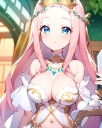 1girls ai_generated blue_eyes cleavage crown hentai high_resolution highres kingdom kuroinu_~kedakaki_seijo_wa_hakudaku_ni_somaru~ looking_at_viewer medium_breasts nai_diffusion pink_hair prim_fiorire princess skyrimgamer17 stable_diffusion white_dress