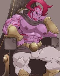 bara erazor_djinn genie maldu muscular_male purple_skin red_hair sonic_(series) sonic_and_the_secret_rings sonic_the_hedgehog_(series)