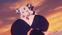 1boy 1girls 3d 3d_animation abigail_williams_(fate/grand_order) alternate_breast_size animated black_hair cum cumming ejaculation fate/grand_order fate_(series) fujimaru_ritsuka_(male) gigantic_breasts gudao happy happy_sex huge_breasts huge_cock hyper hyper_breasts koikatsu mega_paizuri mojo-robo paizuri paizuri_lead_by_female red_eyes shortstack size_difference tagme video white_hair