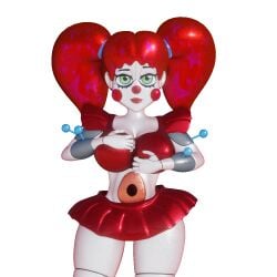 animated baby_(fnafsl) circus_baby circus_baby_(fnaf) cosmic_trance female female_only five_nights_at_freddy's five_nights_at_freddy's:_sister_location flashing flashing_breasts green_eyes no_panties pussy red_hair showing_breasts