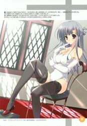 erect_nipples high_heels mikeou paper_texture pink_chuchu thighhighs