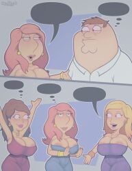 big_breasts curvy_figure cydlock family_guy female lois_griffin male peter_griffin