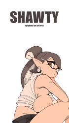 areola areolae_slip big_breasts boob_squish boob_window book book_cover callie_(splatoon) casual clothed clothes earring fanart inkling inkling_girl looking_at_viewer sideboob splatoon squid_sisters tagme yuta_agc