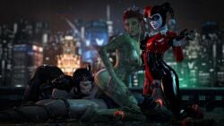 1boy 3d 3girls all_fours animal_ears arm_up ass bathroom batman:_arkham_knight batman_(series) big_breasts black_clothing blurry blurry_background bodysuit bottomless bottomless_male breasts breasts_out cat_ears catwoman catwoman_(arkham) catwoman_(arkham_knight) clothed clothed_sex clothed_sfemale clothing completely_naked completely_naked_female completely_nude completely_nude_female crotchless cum cunnilingus dc dc_comics domination exhibitionism eyewear facesitting fellatio female female_on_top femdom forced full_body gangbang gloves goggles gotham_city gotham_city_sirens green_skin gun hand_on_leg happy harley_quinn harley_quinn_(arkham) harley_quinn_(arkham_knight) harley_quinn_(classic) headgear holding_gun holding_weapon human human_only jester_cap kneeling latex latex_suit licking licking_penis licking_pussy looking_back lying male malesub mask medium_breasts multiple_girls night nipples nude nude_female nudity on_back on_ground outdoor_nudity outdoor_sex outside partially_clothed penis penis_lick pistol poison_ivy poison_ivy_(arkham) poison_ivy_(arkham_knight) public public_nudity public_sex pussy ranged_weapon rape reverse_gangbang reverse_rape rocksteady_studios rooftop selina_kyle shiny_clothes shiny_skin side_view smile submissive teeth tentacle tentacle_bondage tongue tongue_out weapon winterssfm
