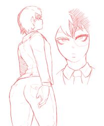 1boy ass ass_focus clothed clothing dfourctwo eyelashes femboy feminine_male hensket heterochromia lips male male_focus male_only my_hero_academia short_hair shouto_todoroki sketch thick thick_ass thick_eyebrows thick_lips thick_thighs thighs tight_clothing tight_fit uniform