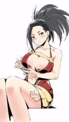 big_breasts hero_outfit_(mha) momo_yaoyorozu my_hero_academia relaxjon yaoyorozu_momo