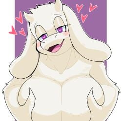 anthro big_breasts deltarune furry goat purple_eyes srmoka toriel undertale undertale_(series)