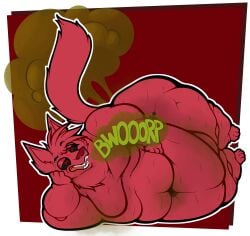 absurd_res anthro ass belly big_belly big_butt birdo_(artist) bodily_fluids burp_cloud burping canid canine canis cross deep_navel demon digital_media_(artwork) fart fart_cloud fat fur hair hi_res huge_belly inverted_cross jackal looking_at_viewer male mammal moobs morbidly_obese musk musk_clouds navel nude obese overweight piercing solo sweat tail text thick_thighs wide_hips zici_(johnnyfiveaces)