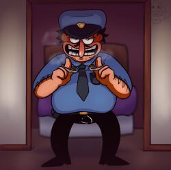 gay handcuffs matchabunns peppino_spaghetti pizza_tower police_uniform roleplay toony