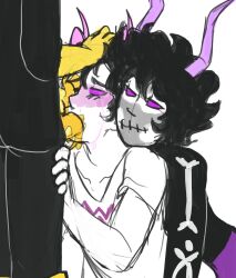 3boys blush clothing cronus_ampora crying gay homestuck horns kurloz_makara mcsiggy mind_control mituna_captor nonconsensual unusual_penis yaoi