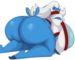 big_ass big_breasts breasts bubble_butt dewwydarts dewwydartz huge_ass huge_breasts lyndis_(dewwydartz) pokémon_(species) pokemon samurott thick_thighs wide_hips