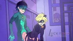 1girls 2boys adrien_agreste anal animated blonde_hair blush cat_noir cheating cocky cucked_by_femboy cuckold cuckquean femboy femboysub fraternity gay gay_anal gay_sex lad ladybug_(character) luckylui luka_couffaine male male/male male_only male_penetrating marinette_cheng marinette_dupain-cheng masked_male miraculous_ladybug netorare no_sound ntr sex spreading tagme twink video viperion voyeur watching watching_sex yaoi yaoi_with_female_audience