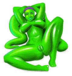 alien alien_girl areolae ass athletic athletic_female barefoot big_breasts breasts bubble_butt busty clitoris female female_focus female_only full_body green_eyes green_skin hands_behind_head hourglass_figure labia lekku lipstick navel nipples nude nude_female nudity pinup pinup_pose pussy rakux star_wars tagme twi'lek vagina wide_hips