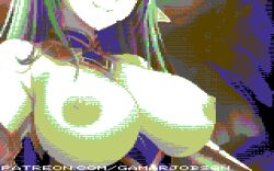 8_bit 8bit ai_generated big_breasts commodore_64 elf_female elf_girl gamarjobson naked_female pixel_(artwork) pixel_art smile tagme