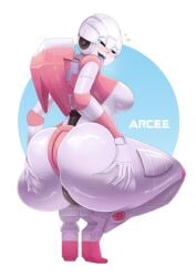 1girls ahe_gao androjuniarto anthro arcee arcee_(g1) ass ass_focus ass_grab big_ass breasts dat_ass female female_only horny_female huge_ass huge_breasts medium_breasts moaning naughty_face plain_background robot robot_girl seductive seductive_smile simple_background smile solo squatting tagme thick_thighs transformers transformers_g1 voluptuous