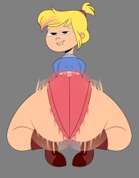 1girls absurd_res absurdres ass_focus back back_view big_ass big_butt biting_lip blonde_female blonde_hair boots bubble_ass bubble_butt butt_focus clothed clothing commission commission_art crystal_fuentes_(rosie's_rules) dat_ass fat_ass female female_only first_porn_of_character first_porn_of_franchise flat_chest flat_chested hi_res high_resolution highres kneeled_down kneeling la_sandia light-skinned_female light_skin lips looking_at_viewer looking_back mini_short motion_blur motion_lines movement_lines naked naked_female no_sex pink_clothes pink_clothing pink_hair pink_shorts ponytail rosie's_rules shorts simple_background smile smiling smiling_at_viewer smirk solo twerk twerking