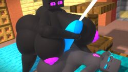 3d 3d_(artwork) cum_version cumshot enderlady_(hbtheender) enderwoman femboy femboy_on_female handjob hb_(hb_the_ender) hbtheender huge_breasts hung_trap laying_on_back laying_on_top mine-imator minecraft mother_and_son paizuri purple_eyes purple_nipples