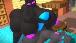 3d 3d_(artwork) blue_penis enderlady_(hbtheender) enderman enderwoman handjob hb_(hb_the_ender) hbtheender laying_on_back laying_on_top mine-imator minecraft mother_and_son tagme