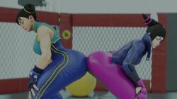 2girls 3d animated ass ass_focus ass_shake ass_to_ass big_ass big_butt black_hair bodysuit bouncing_ass bubble_ass bubble_butt cameltoe capcom chinese_female chun-li dat_ass female female_focus female_only full_body_suit gif girls huge_ass huge_butt jiggle jiggling_ass juri_han kishi korean_female large_ass large_butt mature mature_female perfect_loop seductive seductive_eyes seductive_look seductive_smile sensual shaking shaking_ass shaking_butt skin_tight street_fighter street_fighter_alpha street_fighter_v thick_ass thick_legs thick_thighs thighhighs twerking