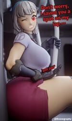 big_ass big_breasts dialogue doonography fortnite fortnite:_battle_royale giantess grabbing huge_breasts lexa_(fortnite) looking_at_viewer smiling_at_viewer text thick_ass thick_thighs thighs winking_at_viewer