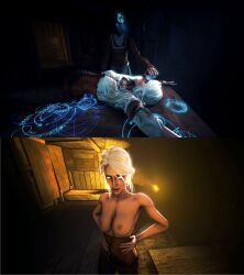 bad_end body_control body_swap body_takeover bondage ciri juxtasuperposition light-skinned_female light_skin mind_control nude nude_female partially_clothed restrained takeover the_witcher_(series) the_witcher_3:_wild_hunt tied_arms tied_up