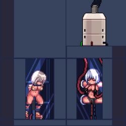 2girls animated bondage dancer_(ragnarok_online) double_penetration female gif lactation milking pixel_animation pixel_art ragnarok_online restrained rodotgif sex_machine torture vaginal_penetration