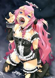 aburidashi_zakuro blowjob bondage extreme_content fellatio lolita_fashion nipple_slip nipples oral panties thighhighs