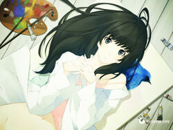 dress_shirt innocent_grey kara_no_shoujo kuchiki_toko nopan sugina_miki wallpaper