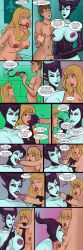 1boy 2girls 2girls1boy 3some aurora_(sleeping_beauty) ball_gag blonde_hair blue_dress comic comic_page deepthroat disney disney_prince disney_princess disney_villains fellatio gold_eyes green_skin handjob hazel_eyes maleficent nose_boop prince prince_phillip princess purple_dress royalty sleeping_beauty_(1959_film) threesome