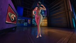 3d biz_(fortnite) blender_(software) breasts fortnite hand_on_hip haziest_mirage nude pussy