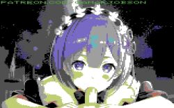 8_bit 8bit ai_generated blowjob blowjob_face commodore_64 gamarjobson maid maid_headdress maid_uniform pixel_(artwork) pixel_art pov pov_eye_contact re:zero_kara_hajimeru_isekai_seikatsu rem_(re:zero)